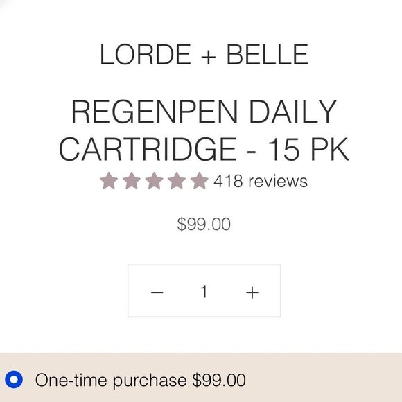 NIB Lorde + Belle CARTRIDGES ONLY for RegenPen 15-Day | 2-Week Supply MSRP $99 - Picture 7 of 7